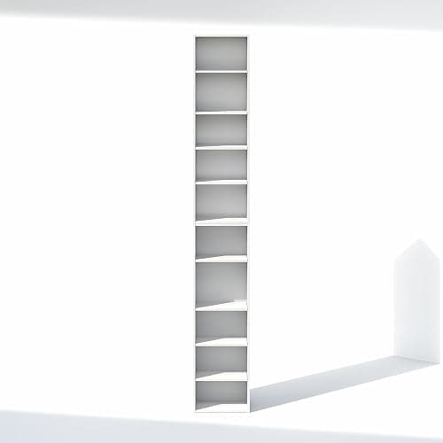 Furinno PASIR 10-Tier Closet Organizers and Storage, Open Shelf, Storage Organizer, 12-Inch Width, for Closet, Bedroom, White thumbnail 8