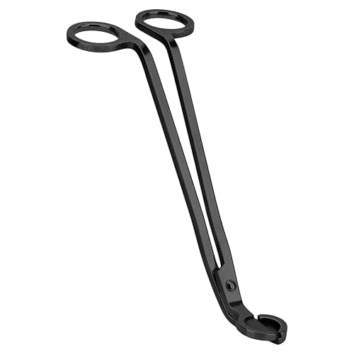 CHEFBEE Black Polished Stainless Steel Candle Wick Trimmer Wick Clipper Cutter, Scissors, Reaches Deep Into Candles to Cut Spent Cord, Allow Cleaner Burn and Prevent Soot Buildup - Image 1