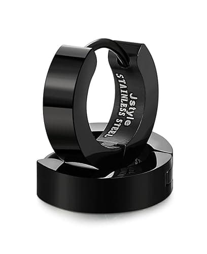 black huggie earrings thumbnail 8