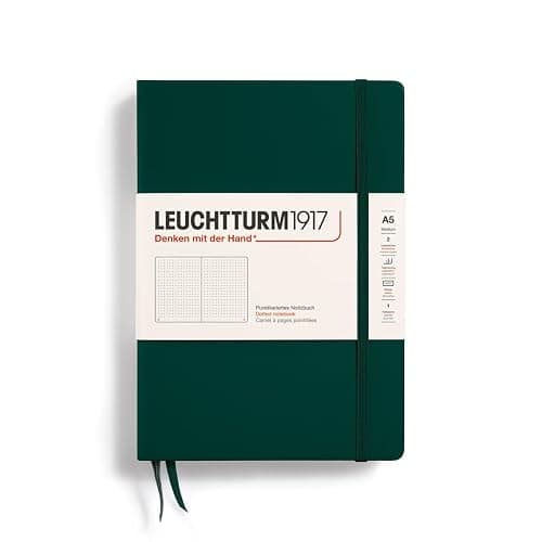 LEUCHTTURM1917 - Notebook Hardcover Medium A5-251 Numbered Pages for Writing and Journaling (Forest Green, Dotted) - Image 1