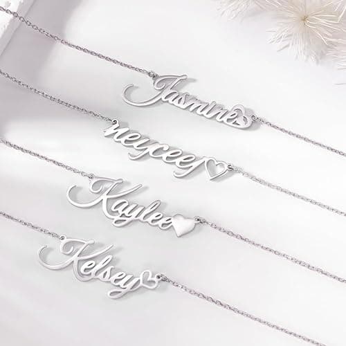 Custom Name Necklace Personalized Sterling Silver Necklaces for Women Customized Name Necklaces Pendant Jewelry Gifts for Women thumbnail 4