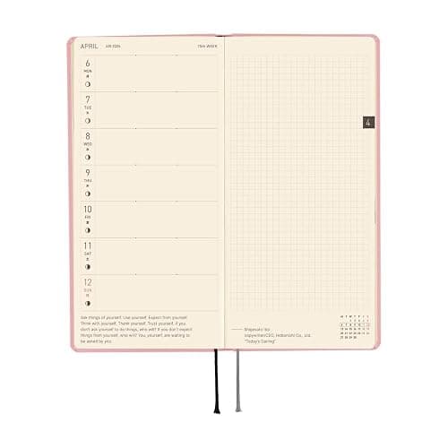 Hobonichi Techo 2026 Weeks – Colors: Strawberry Milk (English, Tall & Slim, January Start) thumbnail 6