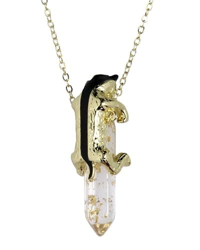 Harry Potter House Animal Gem Stone Pendant Necklaces- Slytherin, Gryffindor, Hufflepuff, Ravenclaw Available thumbnail 3