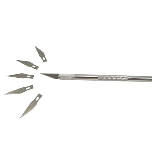 Mlife Hobby Knife Precision Stainless Steel Craft Knife Set for DIY Art Work Cutting - 1 Handles and 20 Spare Blades with Storage Case thumbnail 6