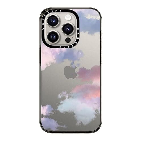 CASETiFY Impact Case for iPhone 12 Pro Max - Clouds White - Clear Black - Image 1
