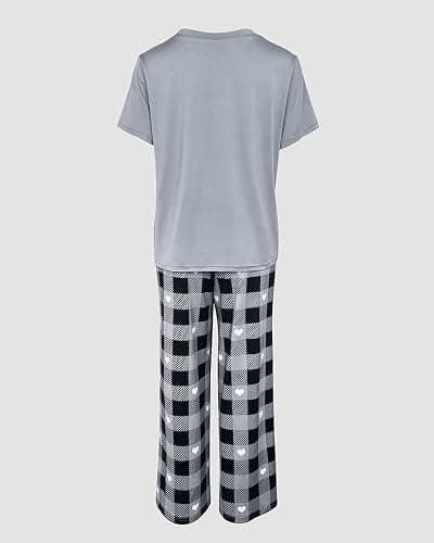 CHICME Womens Pajamas Sets 2 Piece Short Sleeve Lounge Set Printed Loose Pants Pj Sets Loungewear Set thumbnail 5