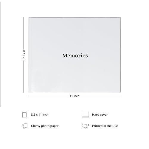 Personalized Photo Album 8.5x11" Hard Cover - Print Your own Memory Book, Photo Gifts (30 Photos) thumbnail 2