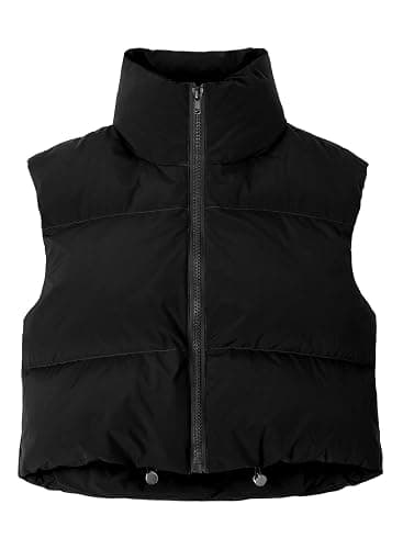 JZC Women's Crop Puffer Vest Lightweight Sleeveless Jacket 2025 Fashion Winter Outerwear Padded Gilet thumbnail 5