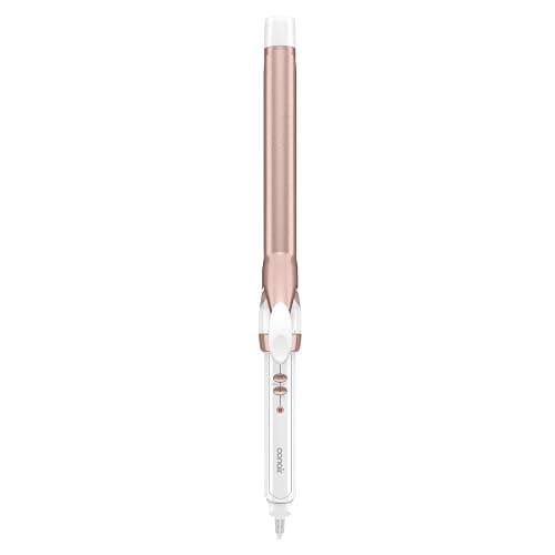 Conair Extra Long Curling Iron, Double Ceramic, 1", White/Rose Gold | Extra-long 7.5" hair curler and hair waver for every hair type with 30 heat settings, built-in heat protection, and auto-off - Image 1