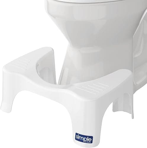 Squatty Potty Simple Curve Bathroom Toilet Stool 7" White - Image 1