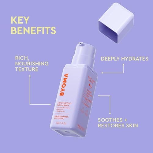 BYOMA Moisturizing Rich Cream - Barrier Repair Cream Face Lotion with Bakuchiol & Shea Extract - Ceramide Face Moisturizer for Dry Skin - Anti Wrinkle, Alcohol Free Face Moisturizer - 1.69 fl.oz thumbnail 3