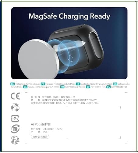 ESR for AirPods Pro 2 Case, Compatible with Airpods Pro Case 2nd / 1st Generation (2023/2022/2019), Compatible with MagSafe, Full Drop Protection Cover with Lanyard, Navy Blue thumbnail 11