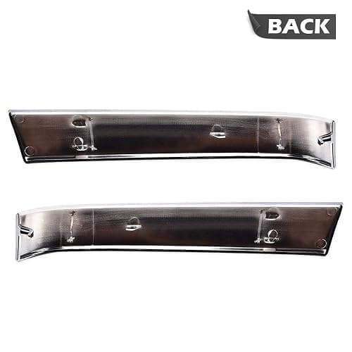PIT66 Grille Trim Set, Compatible with 2003-2007 Chevy Silverado 1500 Classic HD 2500 3500 LH RH Driver & Passenger Side, 2 Pcs, (Chrome) thumbnail 3