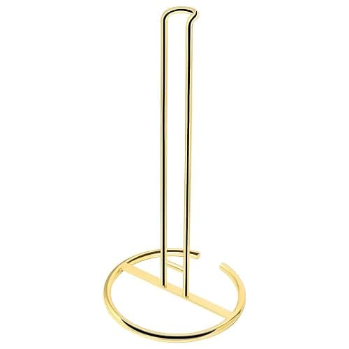 NearMoon Paper Towel Holder, Sturdy Paper Towel Stand Dispenser-All Metal, Standard or Jumbo-Sized for Kitchen Countertop, Farmhouse, Living Room (1 Pack, Gold) - Image 1