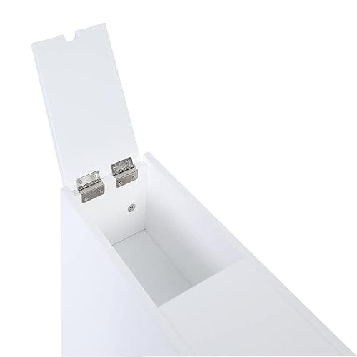 Spirich Slim Bathroom Storage Cabinet, Free Standing Toilet Paper Holder, Bathroom Cabinet Slide Out Drawer Storage, White thumbnail 9