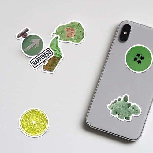 ZJSXINDI Green Plant Stickers Aesthetic 50pcs Waterproof Laptop Stickers Decals for Water Bottle Laptop Computer Skateboard Bumper,Aesthetic Vsco Vinyl Stickers for Kids Teens Girls (Green Mood) thumbnail 7