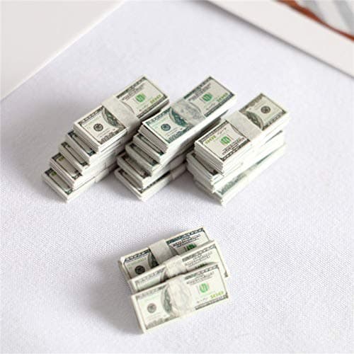 1:12 Dollhouse Miniature Scene Model Mini 150 Pieces Dollar Bills Set (Multicolored) - Multicolored thumbnail 5