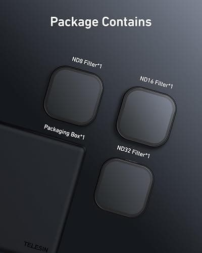 TELESIN 3 Pack filtri a densità neutra ND8 ND16 ND32 compatibile con GoPro Hero 11 Hero 10 Hero 9 - Lens Filter Kit Lens Protector per Go Pro 9 Accessori per fotocamera thumbnail 7