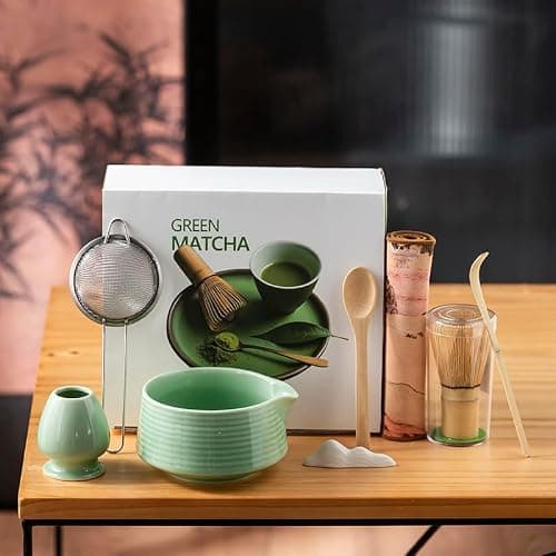 Matcha Whisk Set, Ceramic Matcha Set Includes Matcha Bowl,Chashaku Matcha Scoop - Image 1