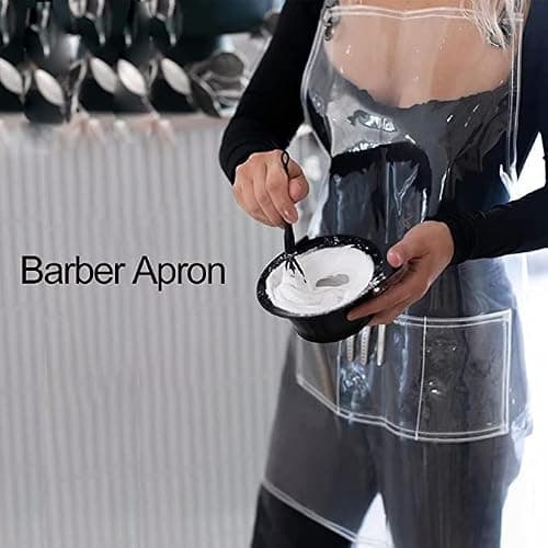 MIKI WELL Hair Stylis Apron for Salon Barber Cross-back Hairdresser Waterproof Work Apron With 3 Pockets (22.8” W 25.5” L) thumbnail 7