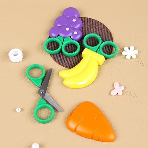 AKOAK 1 Count Paper Scissors, Children's Safety Paper Cuttings Scissors, Creative Fruit Scissors and Refrigerator Magnets are the Home Decorations for Students/Children (Strawberry) thumbnail 8