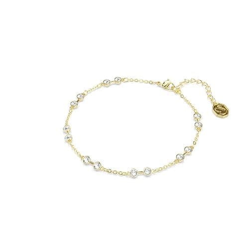 Swarovski Remix Collection strand, Round cut, White, Gold-tone finish thumbnail 2