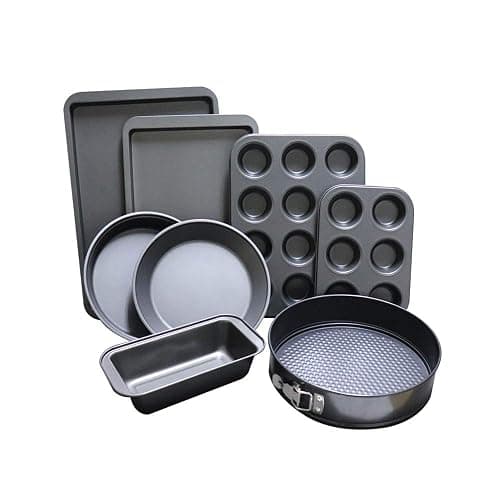 8-Piece Non Stick Bakeware Set Baking Set- with Muffin Tray, Oven Tray, Cake Pan, Loaf Pan & Spring Form Cake Tin - Image 1