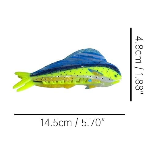 Novelty Aquatic Animals Hair Clips,Mahi-Mahi Fish Hair Clip,Cellulose Acetate Hair Clips,Big Claw Clips for Women thumbnail 2