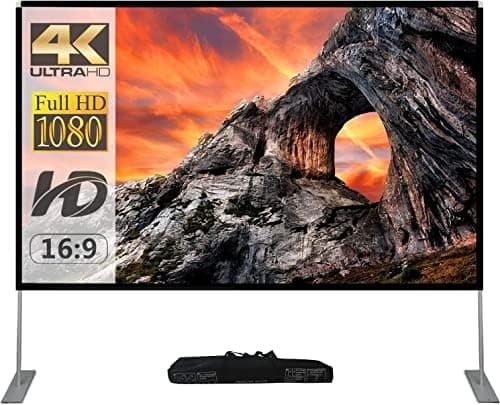 SKERELL Outdoor Projector Screen with Stand 100 Inch: Portable Projection Screen for Outside Theater Home Backyard Movies thumbnail 7