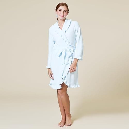 Softies 36" Ruffle Chenille Robe for Women thumbnail 2