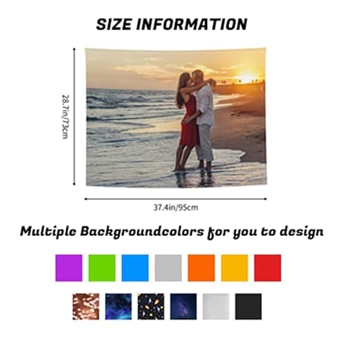 Hwyuqiya Custom Backdrop, Personalised Photo Wall Tapestry, Wedding & Memorial Gift (Landscape, 29 X 37 inch (73 x 95cm)) thumbnail 4