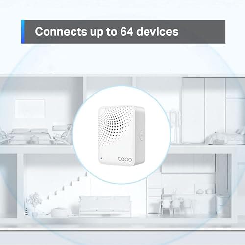 Tapo Smart Hub with Built-in Chime, REQUIRES 2.4GHz Wi-Fi, Reliable Long-Range Connections with Tapo Sensors, Sub-1G Low-Power Wireless protocol, Connect up to 64 smart devices (H100) thumbnail 7