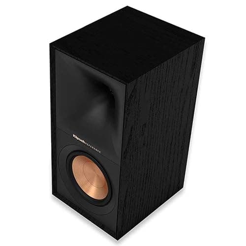 Klipsch Reference Next-Generation R-50M Horn-Loaded Bookshelf Speakers with 5.25” Spun-Copper Woofers for Best-in-Class Home Theater Sound in Black - Image 1