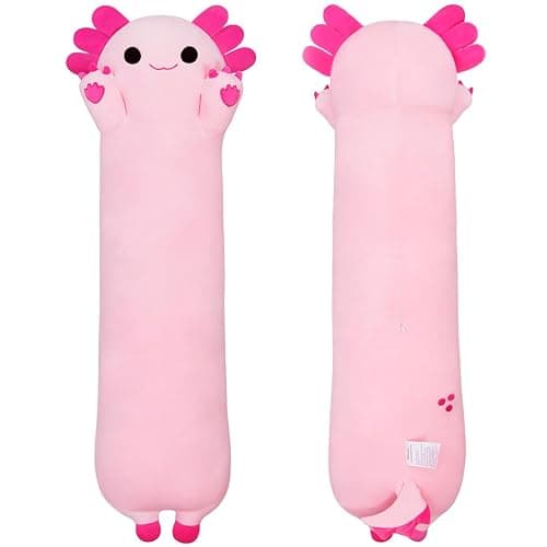MIAOHAHA Plush Axolotl Toy Stuffed Animal Axolotl Toy Pillow Body Pillow Gift for Kids and Girls (Pink,110cm/43.3in) - Image 1