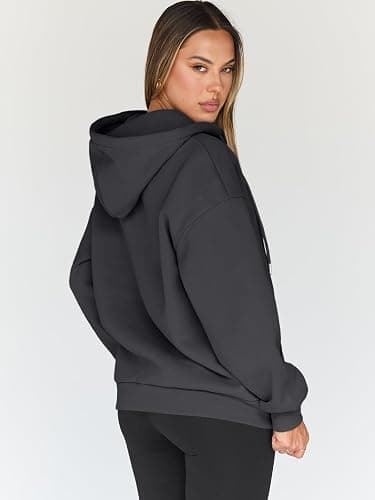 Trendy Queen Womens Zip Up Hoodies Oversized Sweatshirts Fall School Fashion Outfits Casual Jackets 2025 Winter Clothes thumbnail 4