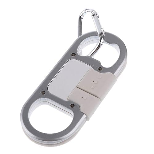 Lightning Cable for iPhone + Keychain + Bottle Opener + Aluminum Carabiner Portable Multifunction Key Chain USB Charging Cable Short Cable for iPhone X/8/7/6S, Gift for Men and Women (White) thumbnail 8