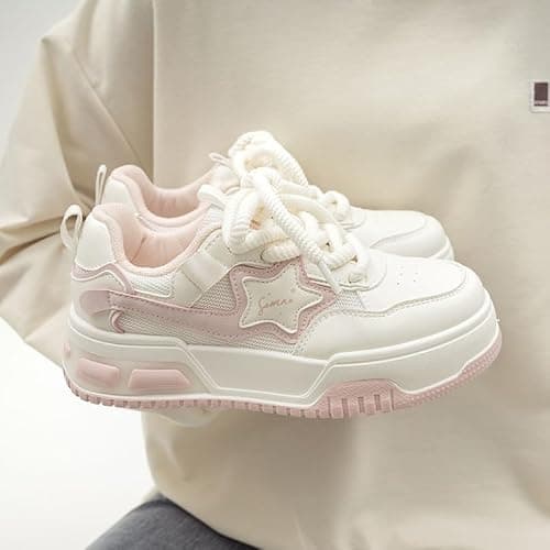 UNMULFC Star Shoes Women Walking Sneakers Y2k Shoes Platform Chunky Aesthetic Cute Travel Outdoor Sport thumbnail 3