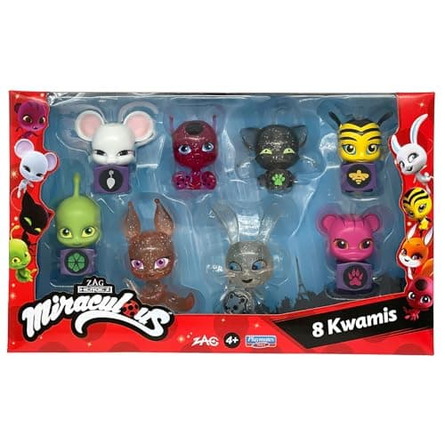 Bandai - Miraculous Tikki, Plagg, Trixx, Wayzz, Pollen, Nooroo, Fluff and Duusu 8 Kwamis Pack - Mini Figure Collection-P50532, P50532, Multi-Colour - Image 1