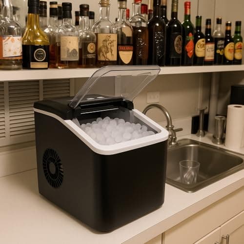 Wacloud Portable Countertop Ice Maker Machine – 1.3L Water Tank, 12KG/26lbs Daily Ice Output, 2 Ice Sizes, Auto Clean, Bullet Ice Cubes – Small Mini Cube Maker for Home, Office, RV, and Outdoor Use thumbnail 5