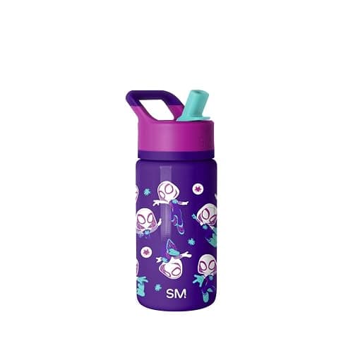 Simple Modern Kids Summit Water Bottle with Straw Lid | Marvel Spider-man 14oz Stainless Steel Cup Insulated Tumbler for Girls, School | Spider Gwen - Image 1