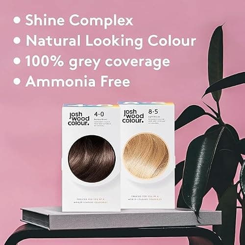 Josh Wood Colour - Ammonia-Free Hair Dye Duo Bundle - Permanent Hair Colour with 100% Grey Coverage - Vegan Friendly, Natural-Looking Results, Shiny & Hydrated Hair | 3.0 (Natural Black) thumbnail 2