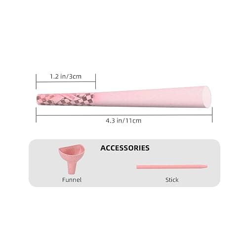 Cones Rolling Paper Classic King Size-60 Pack- Pink Pre Rolled Cones with Loader and Packing Tubes Included thumbnail 2