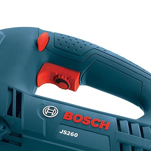 BOSCH JS260 Top-Handle Jig Saw - 6.0 Amp Motor, Variable Speed Control, Low-Vibration Plunging Design, Toolless Blade Change System - Ideal for Accurate and Smooth Cutting thumbnail 5