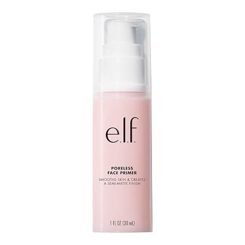 e.l.f. Poreless Face Primer - Large, Silky, Skin-Perfecting, Lightweight, Long Lasting, Absorbs Quickly, Smooths, Preps, Creates Flawless Base, Infused with Tea Tree and Vitamins A & E, 1.01 Fl Oz - Image 1