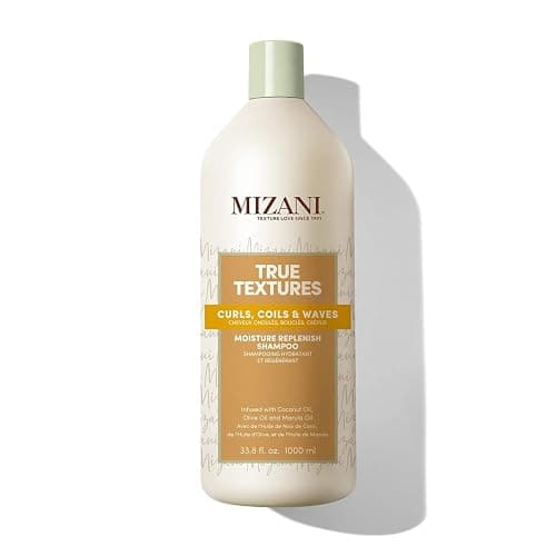 MIZANI True Textures Moisture Replenish Shampoo For Curly Hair - Smooths & Hydrates With Coconut Oil, Sulfate & Paraben-Free - Image 1