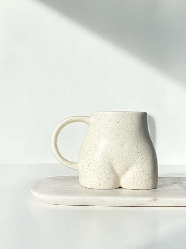 Butt Funny Coffee Mug for Women, Mother's Day Gift, Cute Novelty Gifts Butt Shaped 3d Cup, Cute Mugs for Women Booty Mug, Female Body Mug Vase, Funny Mugs for Friends 12oz (Cream) thumbnail 2