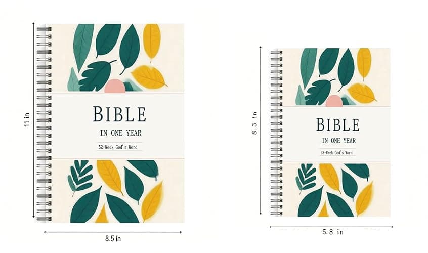 The Bible in a Year/52-Week Guided Bible Study & Daily Reading Plan/Spiritual Companion Journal for Adults Teens Notebook (11 * 8.5 inch) thumbnail 2