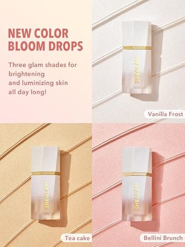 SHEGLAM Glow Bloom Liquid Waterproof Highlighter Long Lasting Cream Highlighter with Shimmer Dewy Finish - Vanilla Frost thumbnail 5