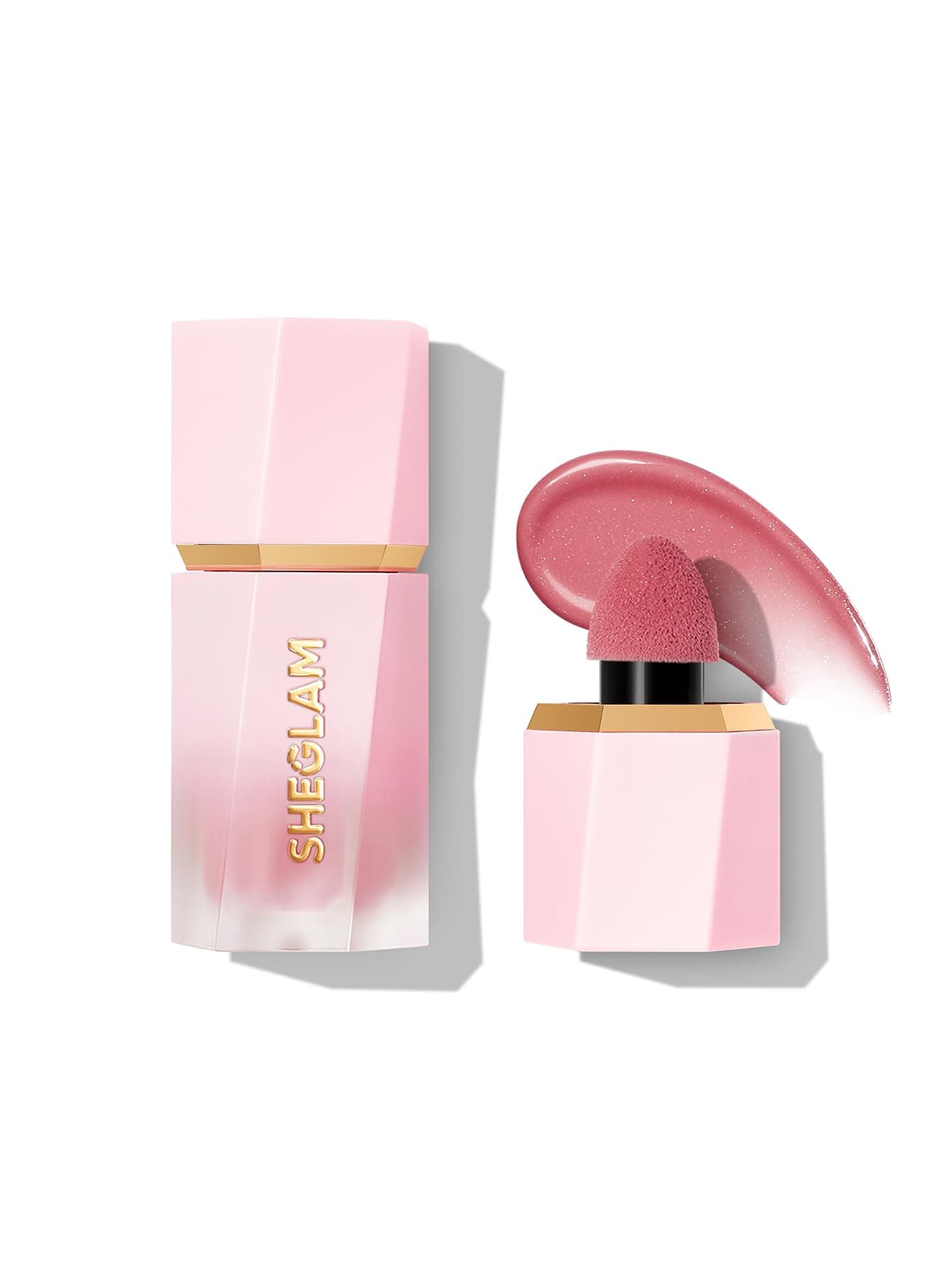 SHEGLAM Color Bloom Dayglow Liquid Blush Makeup for Cheeks Shimmer Finish - Shimmer Love Cake - Image 1