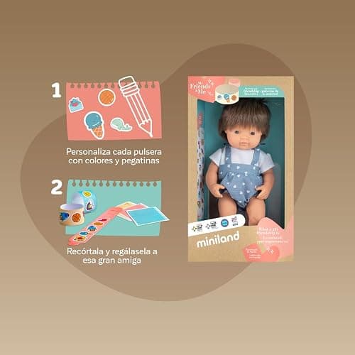 Miniland Baby Doll Brunette Boy 38cm. Made in Spain with vanilla scent. Anatomically correct. My Friends & Me collection thumbnail 4